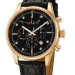 Vilen Black Leather Black Dial